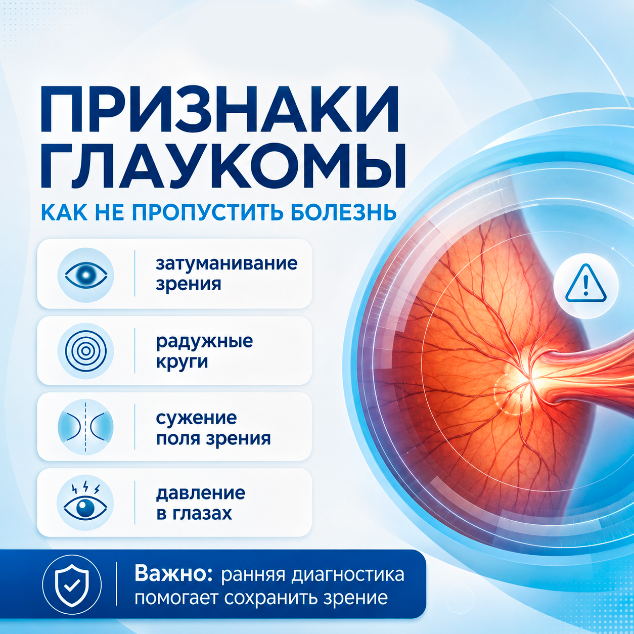 Признаки глаукомы: как не пропустить болезнь | Клиника Прозрение