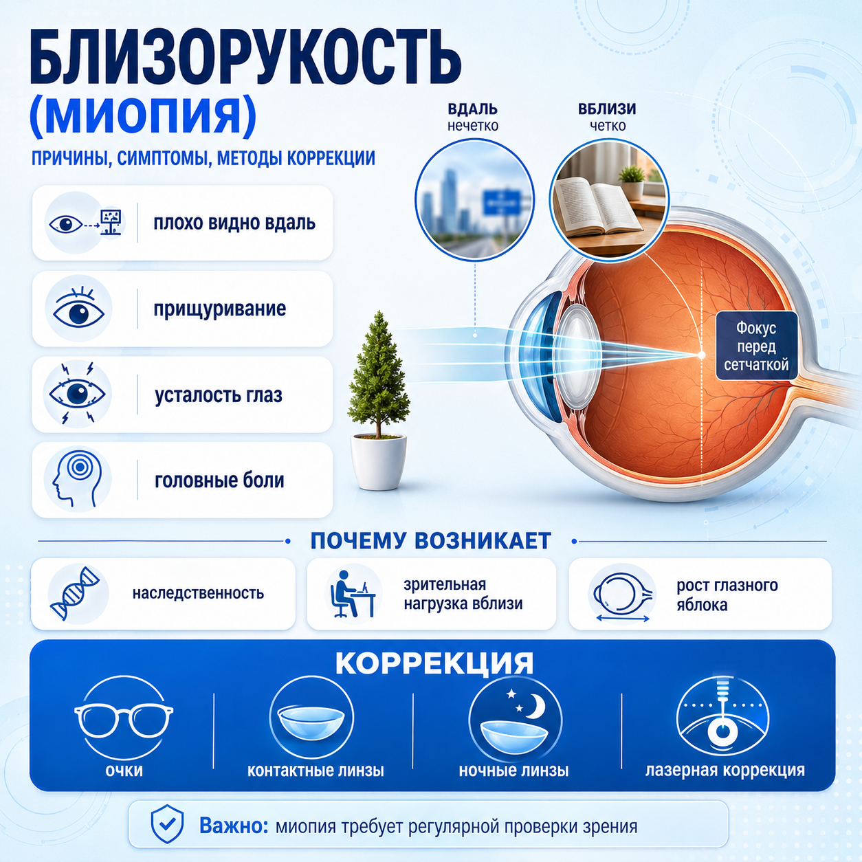 Близорукость (миопия): причины, симптомы и методы коррекции | Клиника Прозрение ульяновск